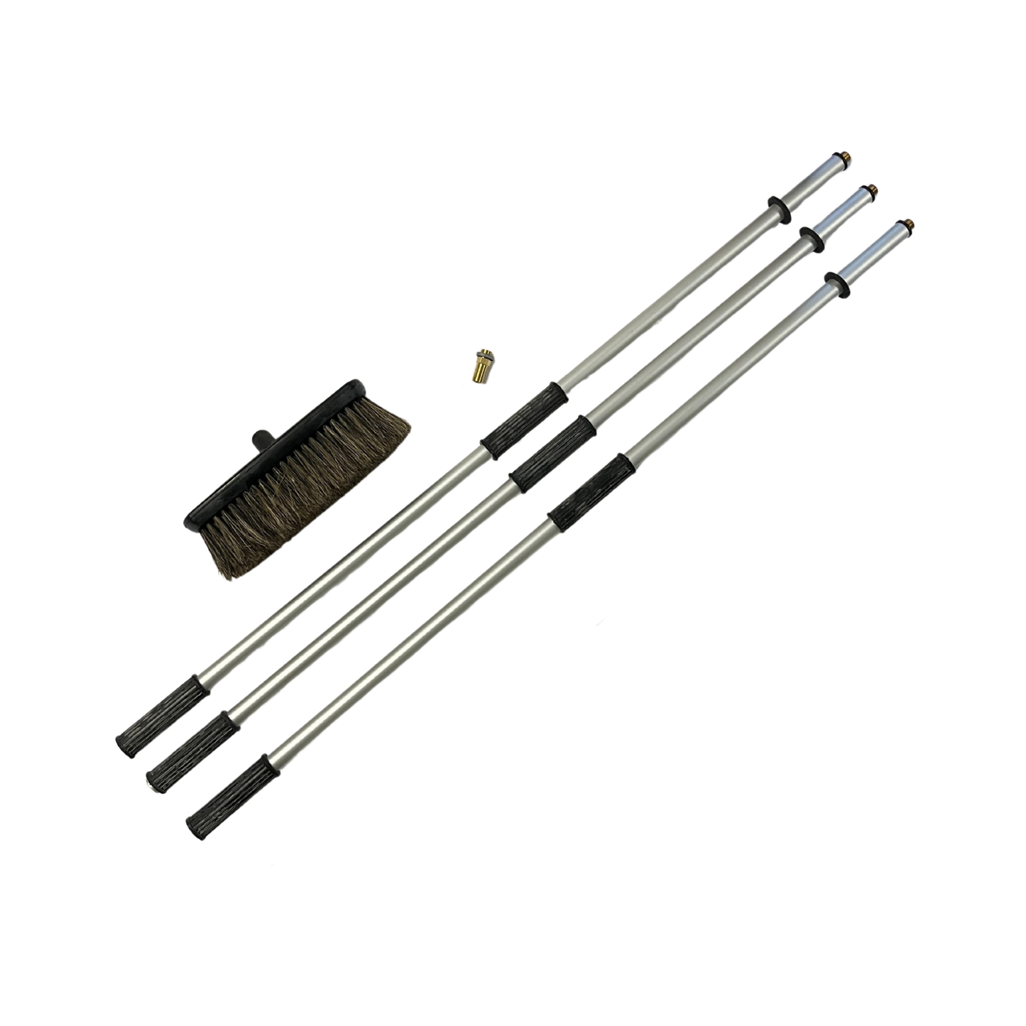 Profi Naturhaar Auto-Waschbürste 3m 5tlg. mit 1/2" Tülle für Autowäsche