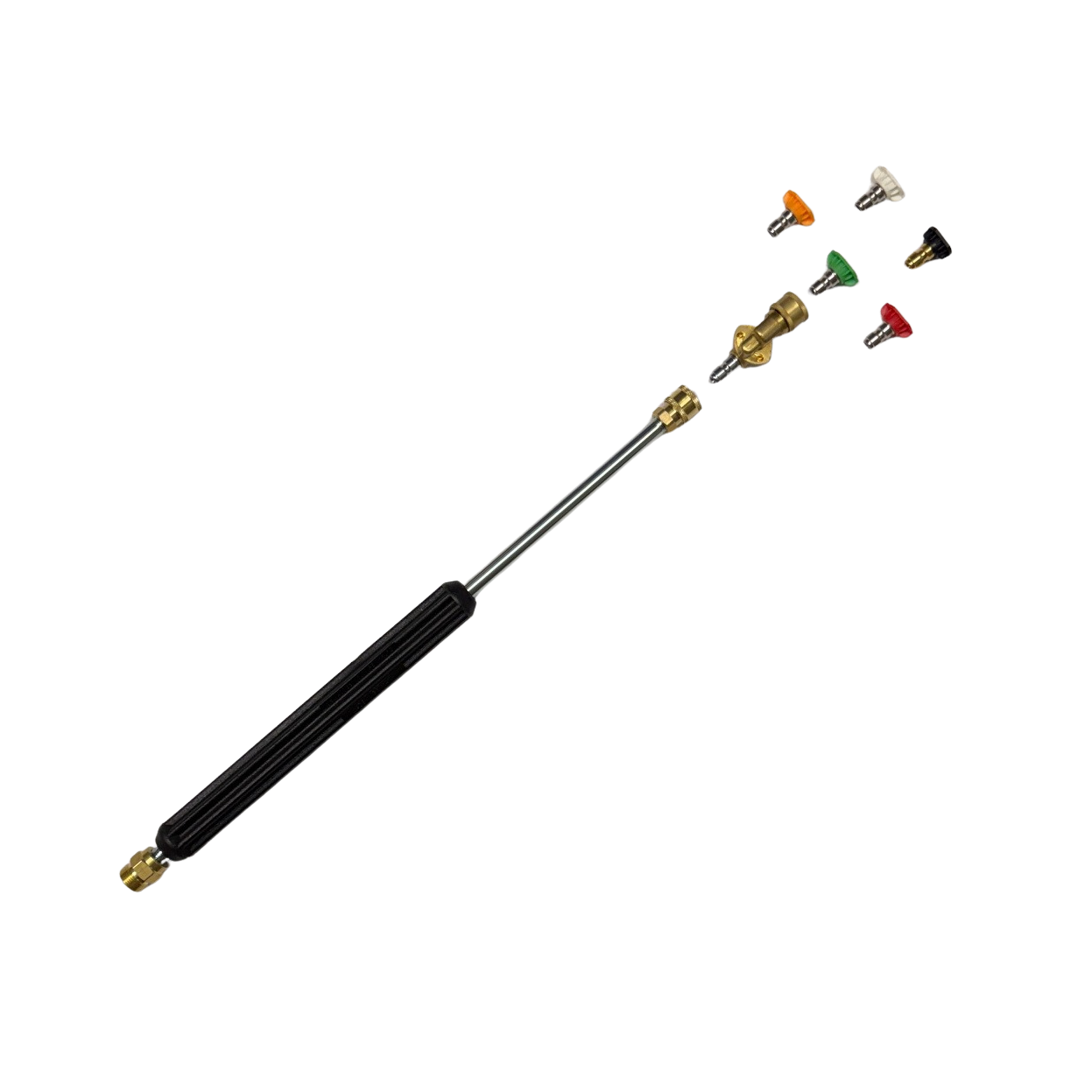 0,5-2,0m Lanze M22 AG + 45° Knickgelenk + 5 Düsen für Kränzle Hochdruckreiniger