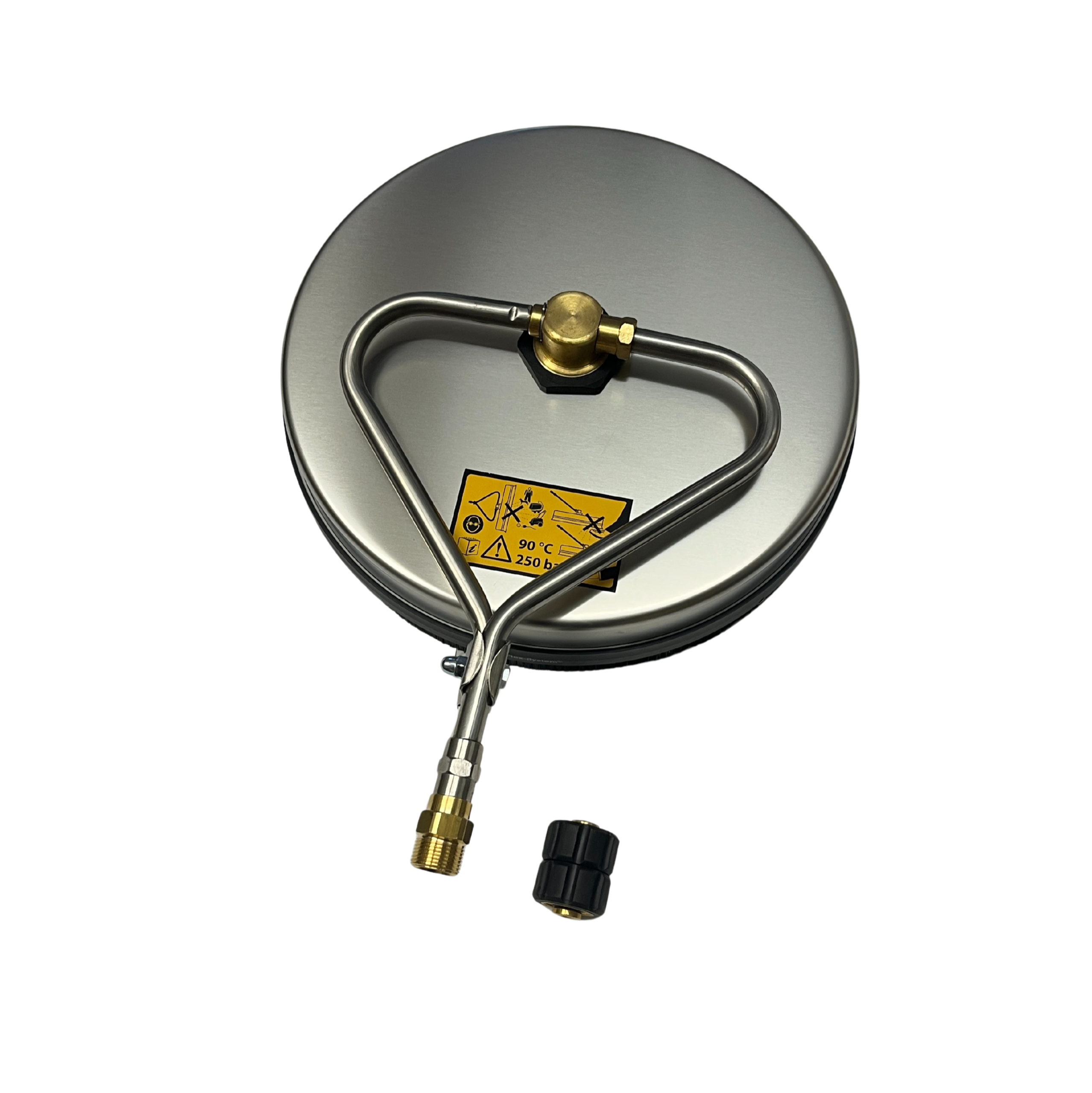 30cm Edelstahl Wand- bzw. Flächenreiniger mit Gummilippen + Adapter M22 für Teleskoplanze Kärcher Kränzle