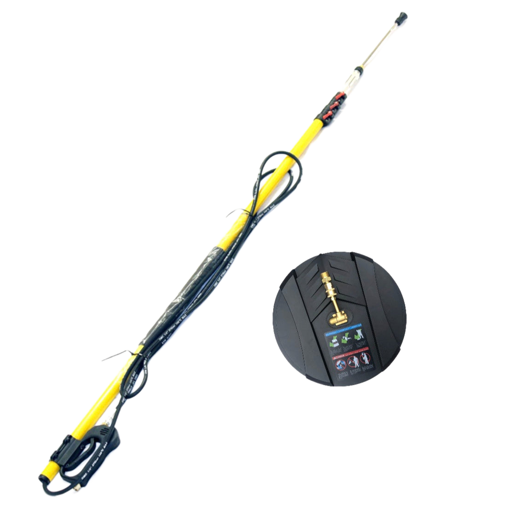 1,6m-7,4m Teleskoplanze + Fassadenreiniger 350mm Nilfisk Neptune Poseidon Contractor Booster MD MC