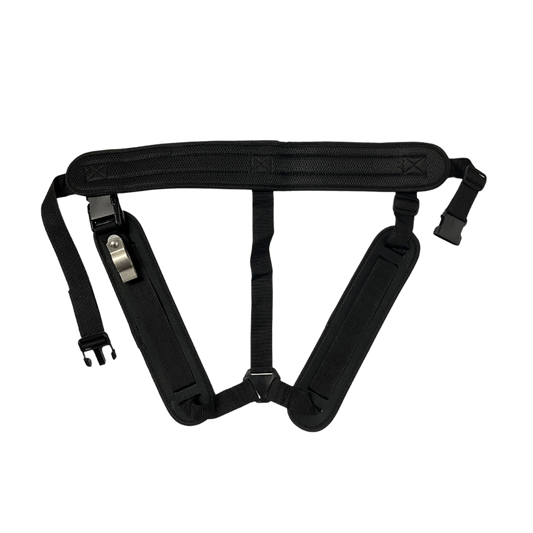 Adjustable carrying strap or holding strap for telescopic lance